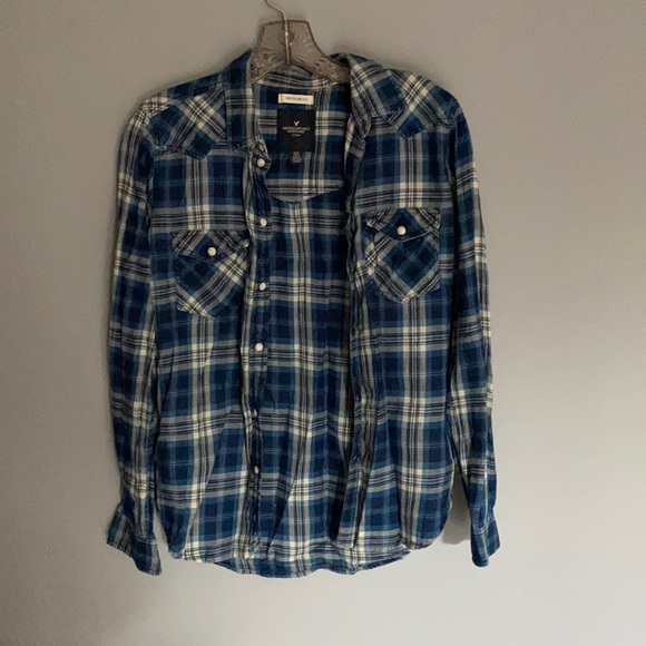 navy blue flannel - Picture 1 of 3